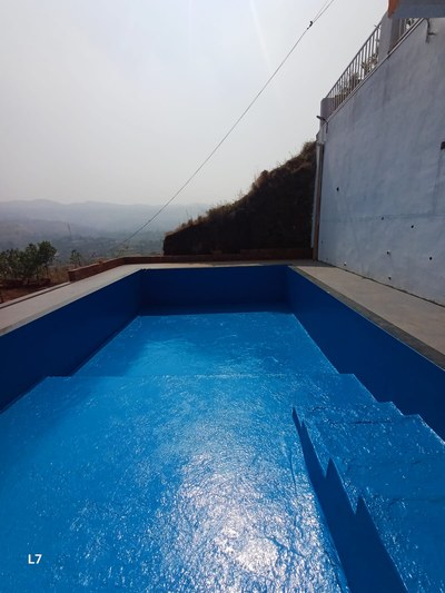 Industrial water tank after lining, fully sealed